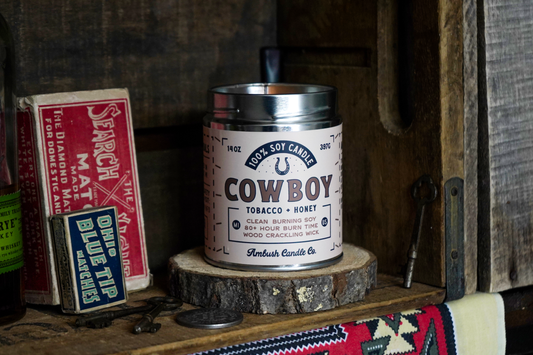 Cowboy | Tobacco + Honey 14oz Soy Candle