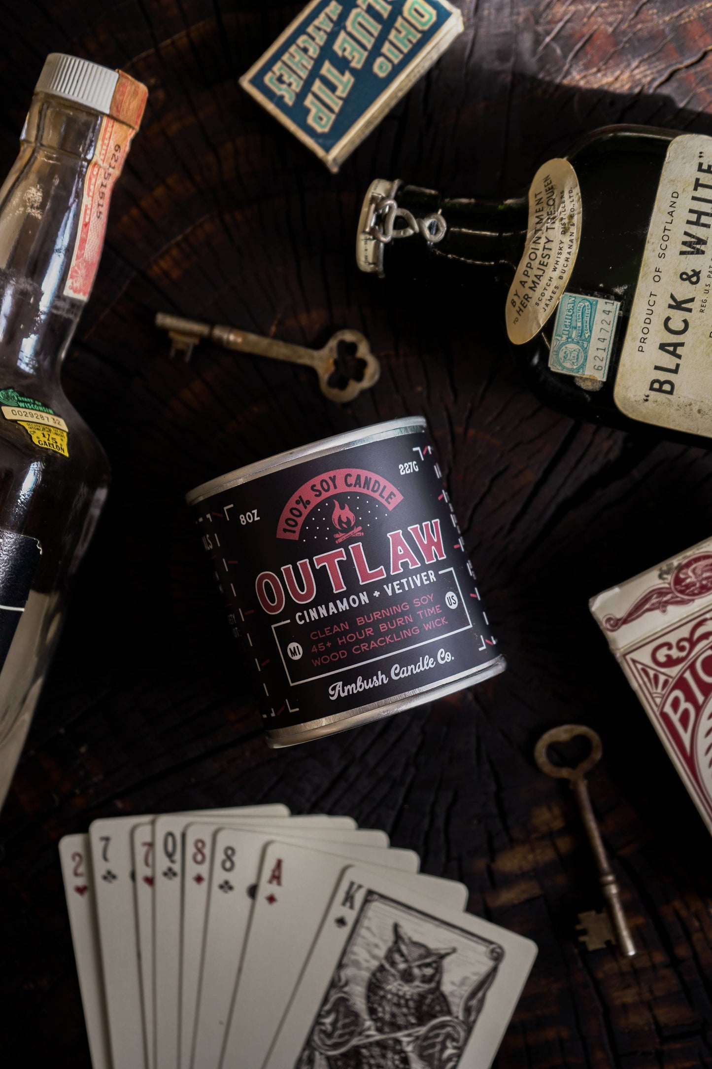 Outlaw | Cinnamon + Vetiver 8oz Soy Candle