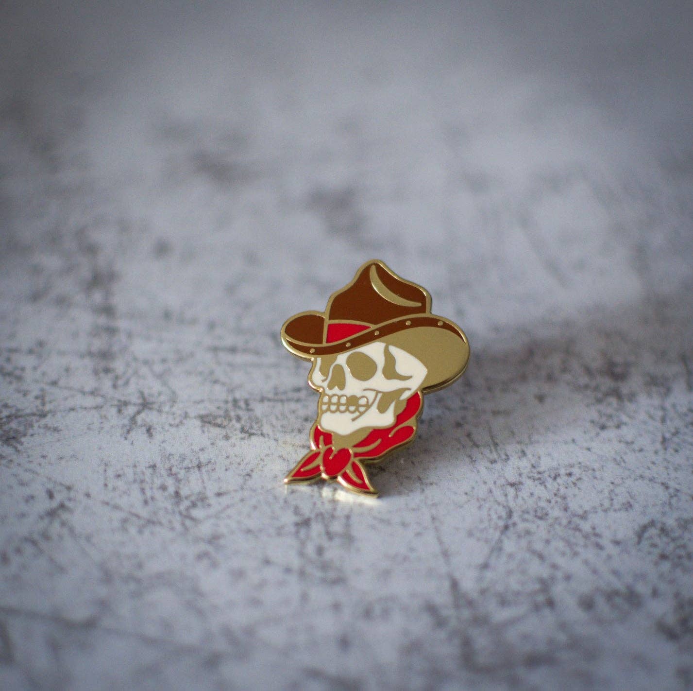 Cowboy Skull Enamel Pin