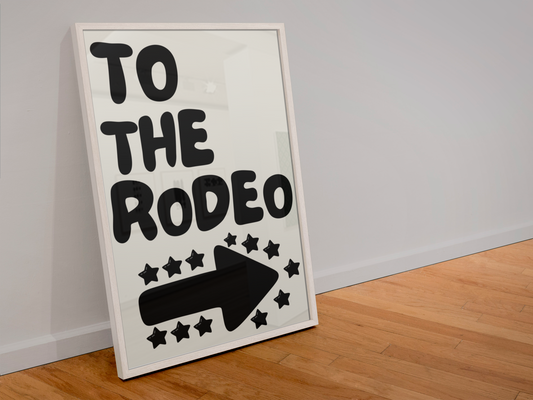 To the rodeo print: A4