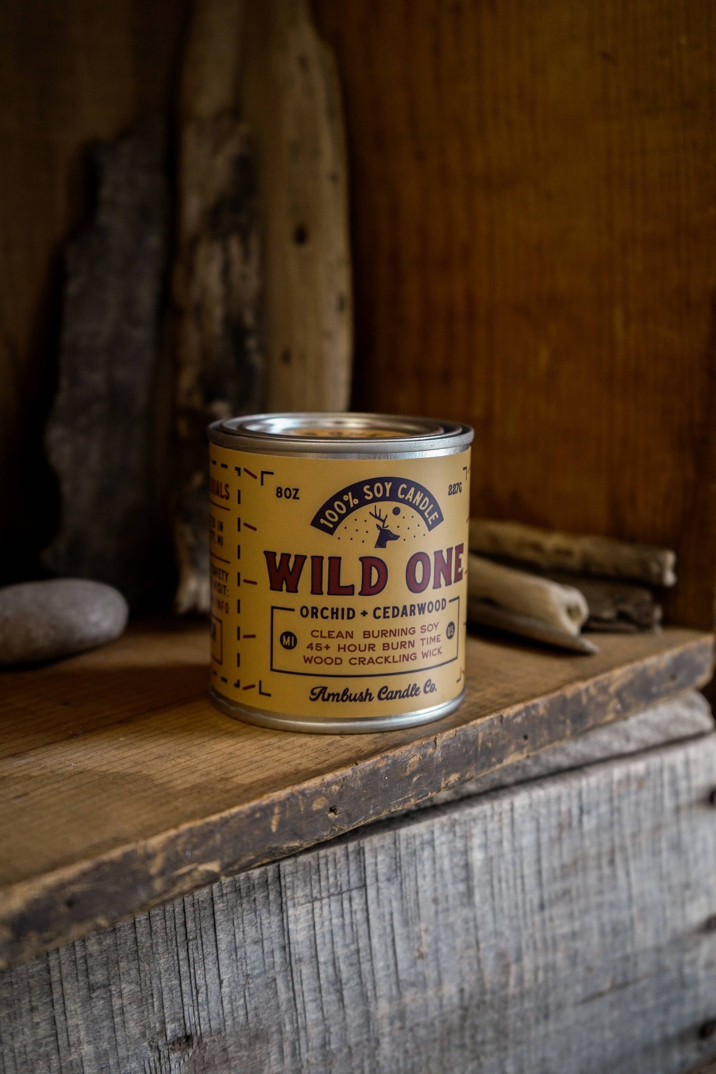 Wild One | Orchid + Cedarwood 8oz Soy Candle