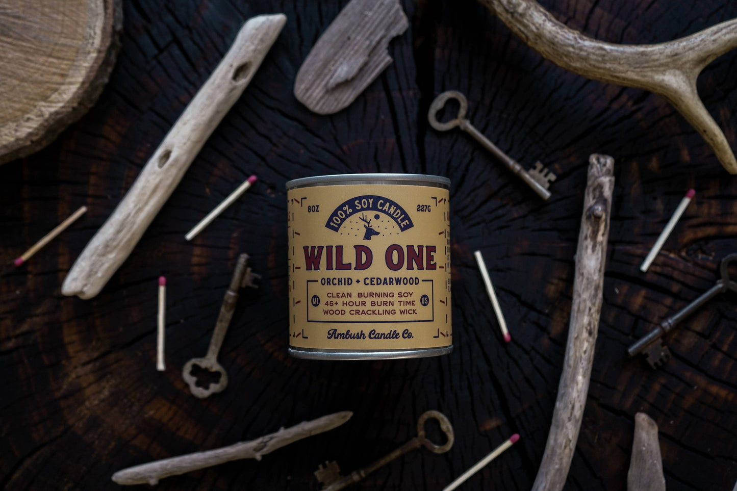 Wild One | Orchid + Cedarwood 8oz Soy Candle