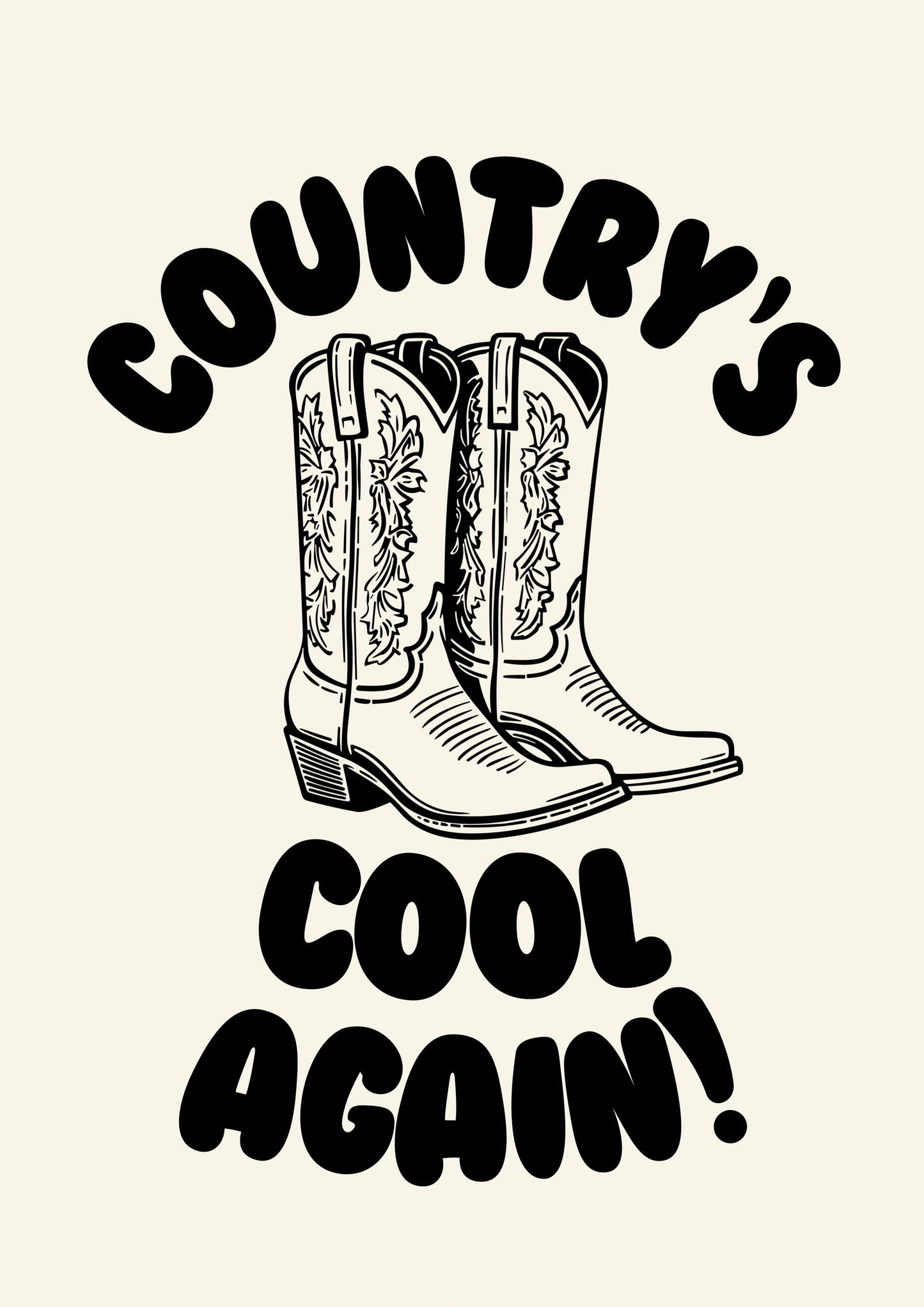 Country’s cool again print : A4